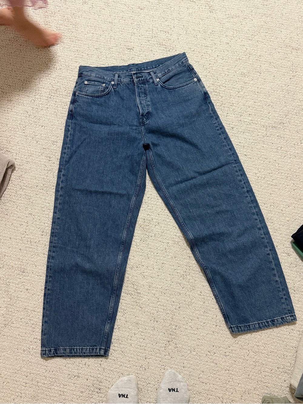 COS Relaxed Men's Jeans in Dark Blue Denim